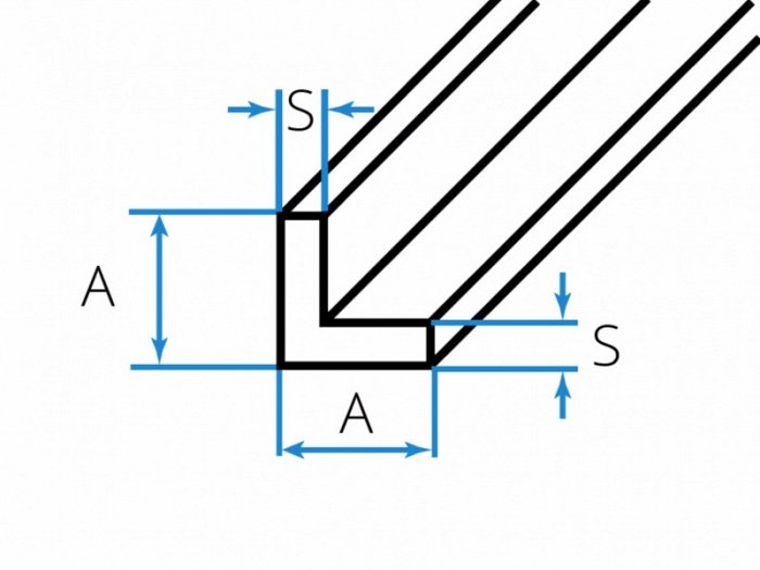Profil L valcovaný  - antikor - 17 240 (AISI 304)