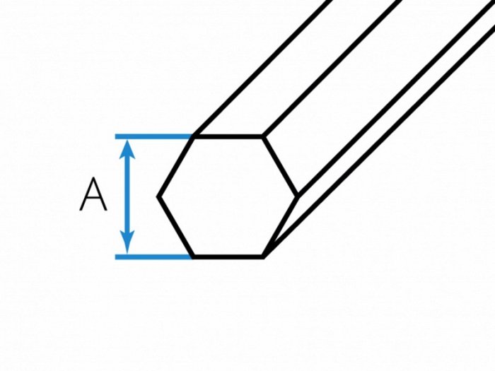 Tyč šesťhranná ťahaná  - Železo - 11 375