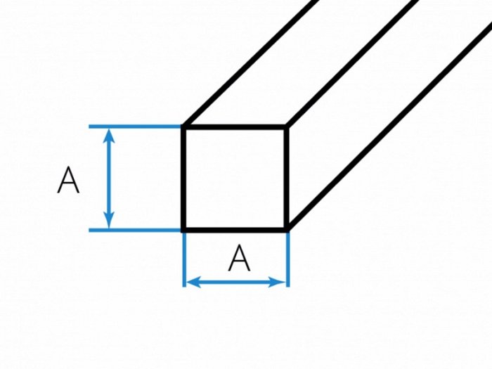Tyč štvorhranná ťahaná  - Železo - 11 373